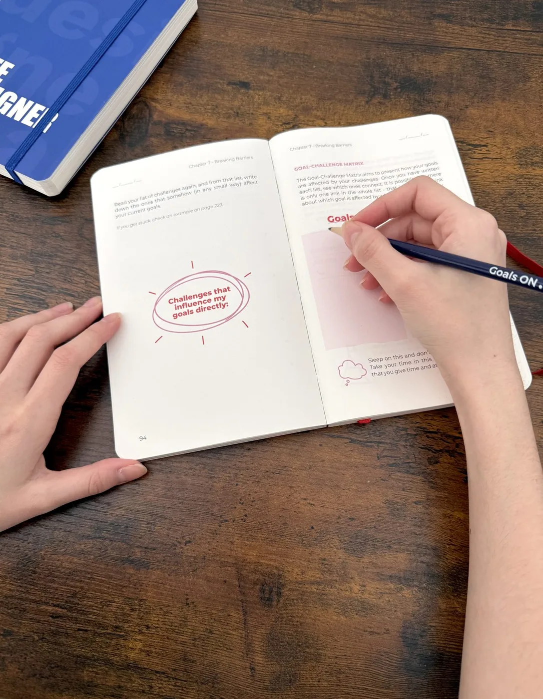 Writing in the planner